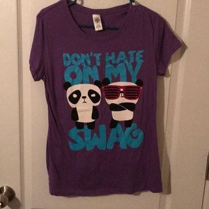 Wet Seal “Don’t hate on my swag” panda tee. NWT.